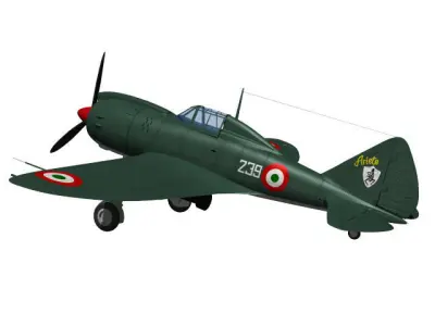Reggiane Re2002 Ariete II 3D model