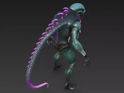 Tentacle Alien Monster 3D model 3D model buy
