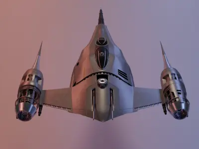 N-1 Starfighter Mandalorian 3D model
