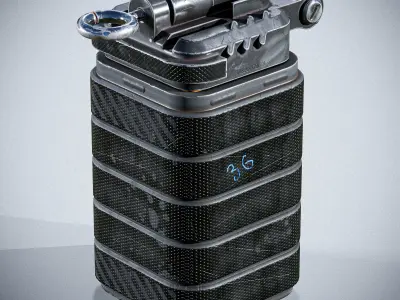 Sci-fi Bulky Frag Grenade Low-poly 3D model