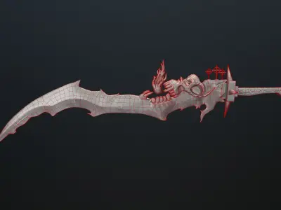 Sword stylized Low-poly 3D model