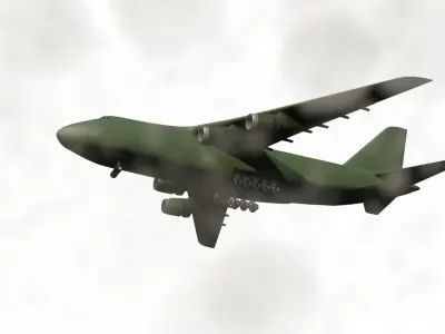 Antonov 124 lowpoly Low-poly 3D model