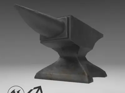 Medieval Anvil Free low-poly 3D model