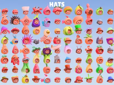 GASTRO - Characters Collection Pack by yaro-team Low-poly 3D model