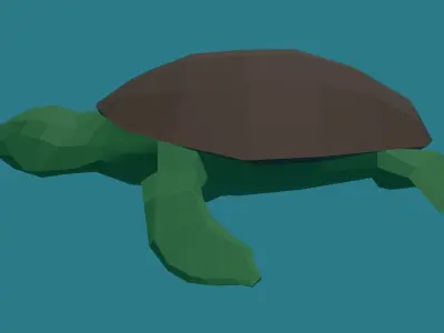Turtle Free low-poly 3D model