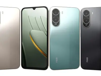 Xiaomi Poco C81 Pro All Colors 3D model