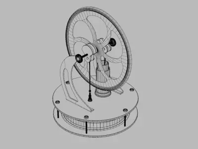 Stirling Motor Free 3D model