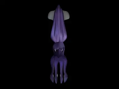 LowPoly Small Squid Low-poly 3D model