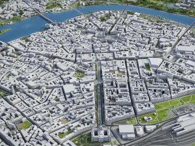 Prague Low-poly 3D model