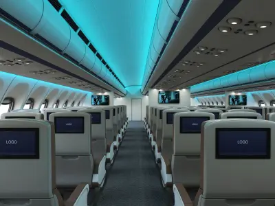 Airplane Interior Cabin  3D model