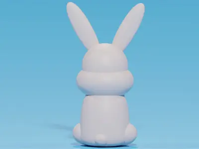 Cartoon Cute Bunny Rabbit 3D model