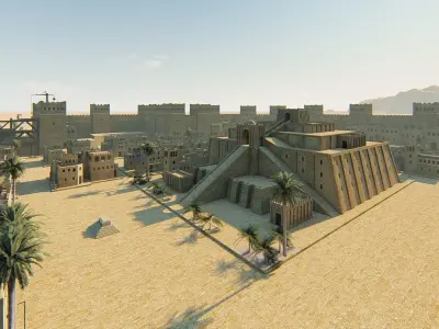 Historic city Kaspuur-Ancient City babel 3D model
