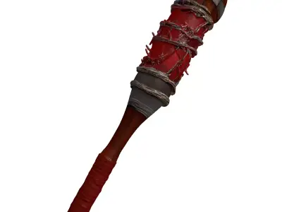 Spiked Baseball Bat Melee Weapon 3D model