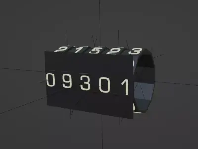 Simple Odometer Rig for Cars and other Vehicles - For Blender Low-poly 3D model