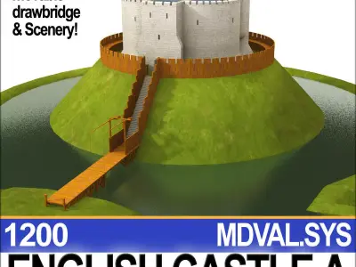 Medieval English Castle A 3D model