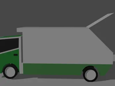 TRUCK LOW POLY garbage Free low-poly 3D model