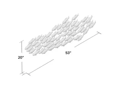 Jud Coastal Landscape Nature Wall Decor on Metal 3D model