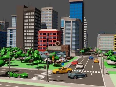 City 2 Metropolis  Low-poly 3D model