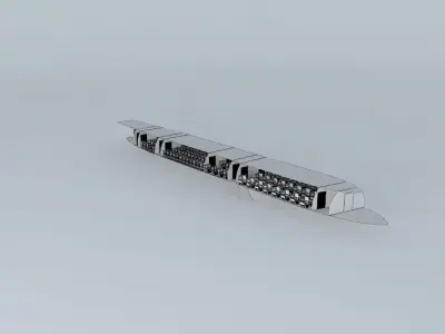 Lockheed L-1011 Tristar Airplane Interior Free 3D model