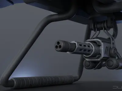 Military Combat Hexacopter Drone 3D model