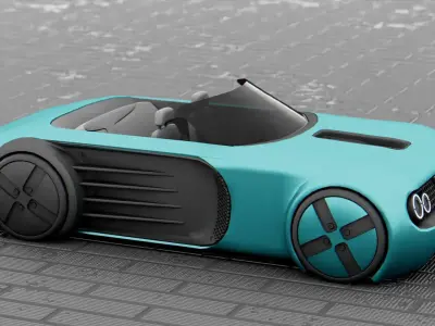 CONCEPT ELECTRIC VEHICLE INDIA SUMMER RIGGED 3D model