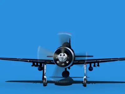 Grumman F8F-2 Bearcat V11 3D model