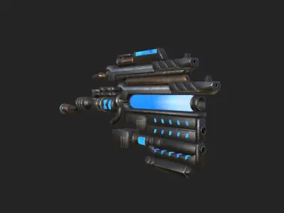 Transformable Laser Gun Low-poly 3D model