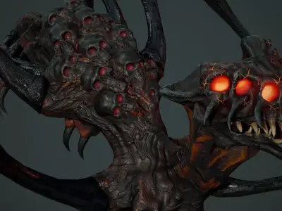 Undeath Spider 1 Low-poly 3D model