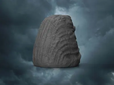 Zardoz statue of demon head 3D print model