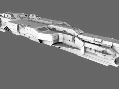 Carrier Destroyer USS Ticonderoga 3D model