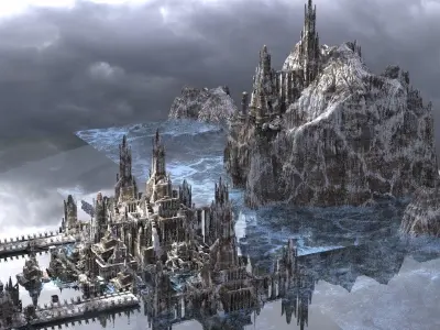 Fortress of Ice extended Kit bash 3D model