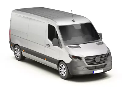 3D van Car Free low-poly 3D model