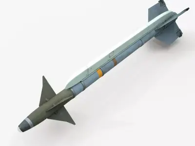 AIM-9 Sidewinder Missile Low-poly 3D model