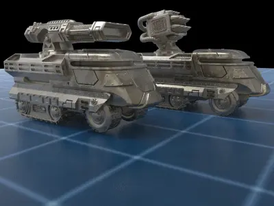 VEHICLE III - WITH ALT HEAVY WEAPONS - 3DPRINT 3D print model