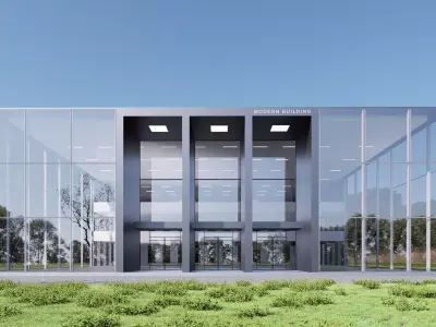 art gallery Low-poly 3D model