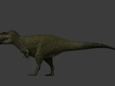 Carcharodontosaurus lowpoly realistic 3D model Low-poly 3D model