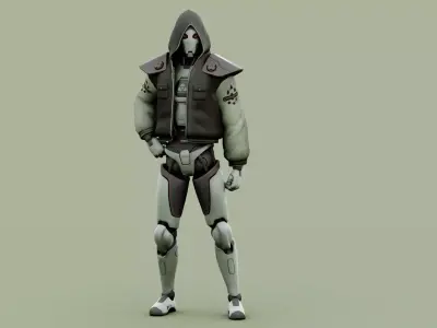 CYBORGTOPIA B-29  Rigged for Unreal Engine - Unity - MIXAMO 3D model