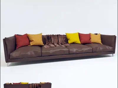 Leather sofa Free 3D model purchase