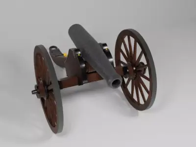 The Gettysburg Civil War Cannon Free 3D model