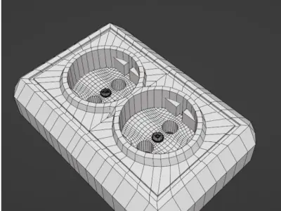 Power socked 3D Blender Free 3D model