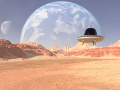 UFO Flying Saucer Low-poly 3D model