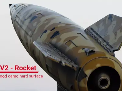 V2 Rocket missile 3D model