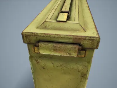 1942 US Ammo Box Carbine 30 PBR Low-poly 3D model