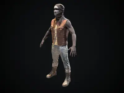 Skull armor 7 Low-poly 3D model