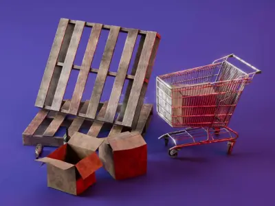 Trash Free low-poly 3D model