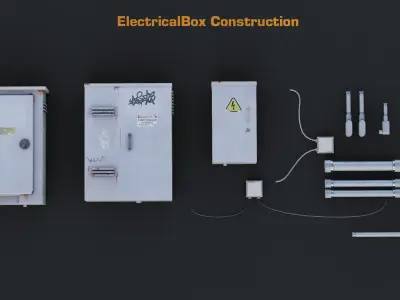 Electrical Box 05 GameReady LODs 3D model