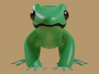Cute Frog lv3 3D model