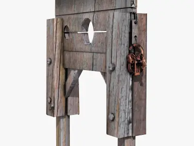Wooden Guillotine 3D model