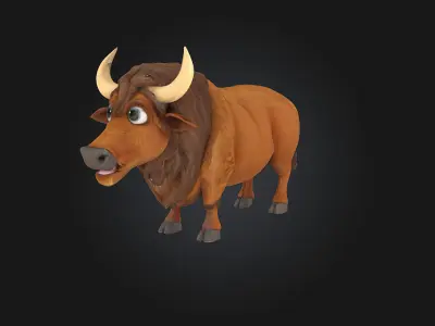 Buffalo Buddy  A Gentle Giant with a Heart of Gold 3D model