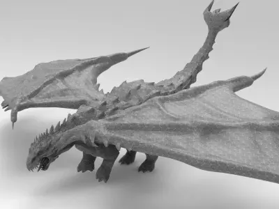Dragon Dinosaur lizard Viking design  3D model